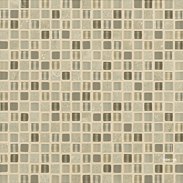 CROSSVILLE EBB AND FLOW FLORA AND FAUNA 1/2X1/2 MOSAIC .9588 SF/SHT