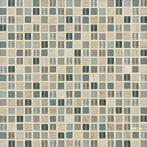 CROSSVILLE EBB AND FLOW SAND AND SURF 1/2X1/2 MOSAIC .9588 SF/SHT
