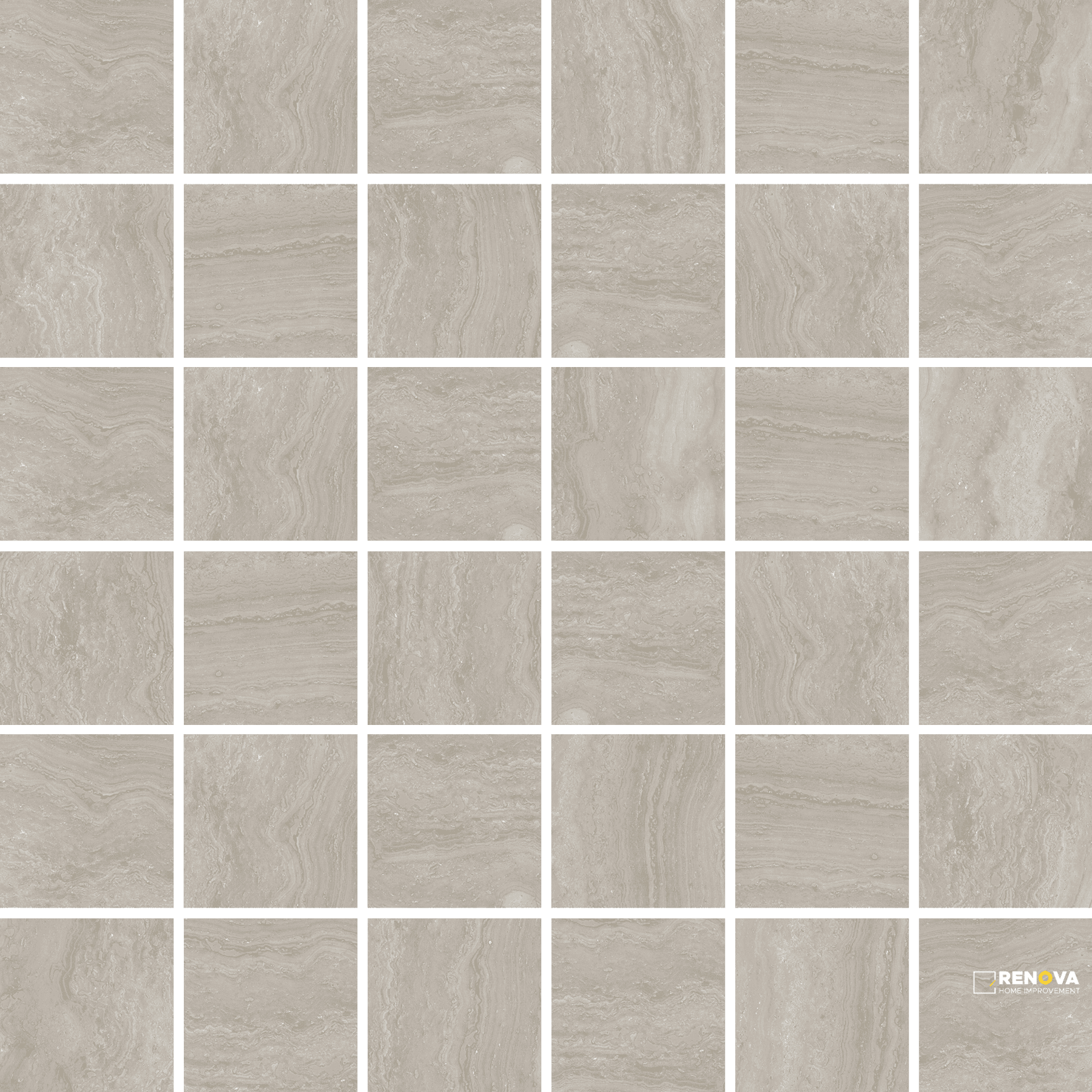 CROSSVILLE ACCESS POINT TRAVERTINE DOVE 2X2 MOSAIC UNPOLISHED .98 SF/SHT