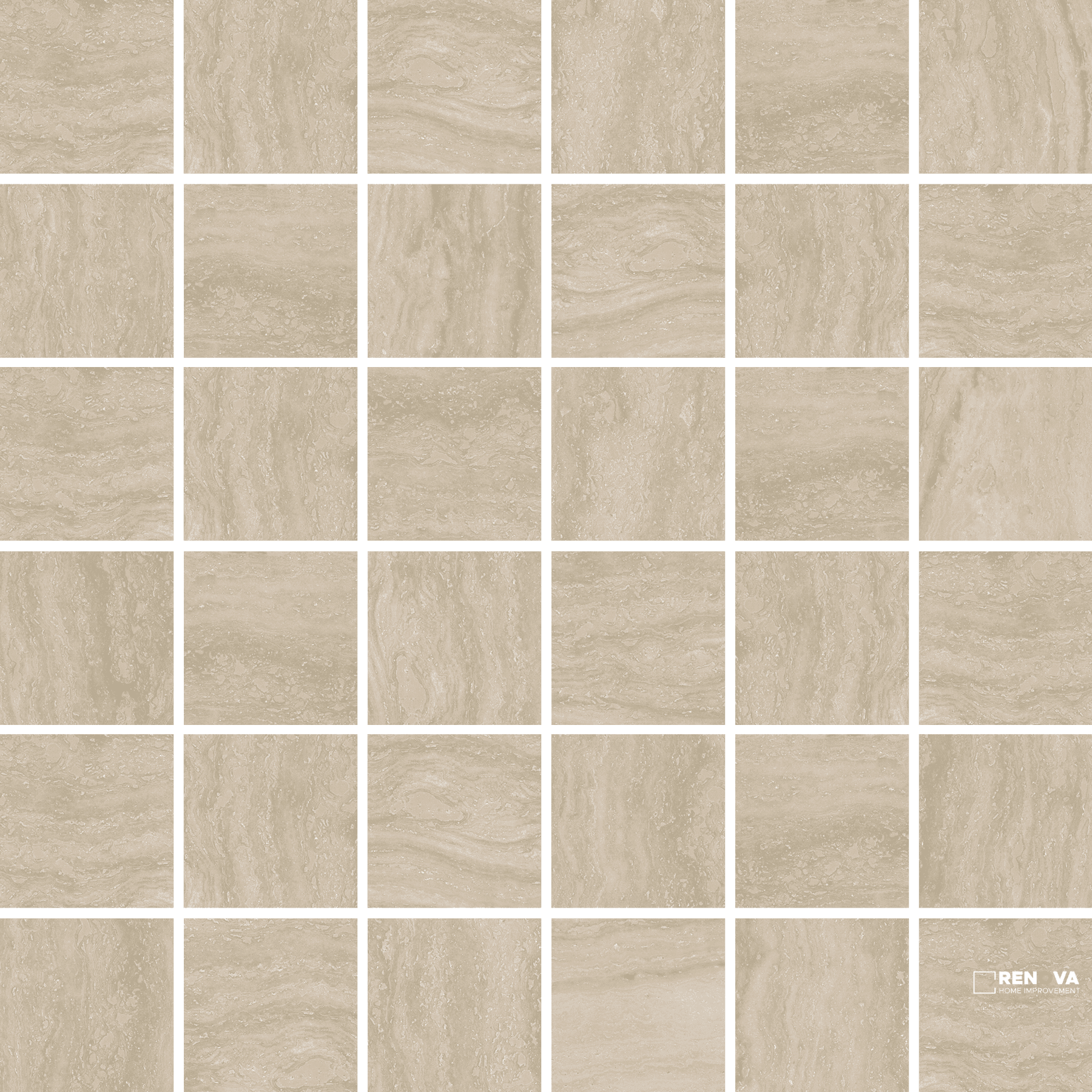 CROSSVILLE ACCESS POINT TRAVERTINE SAND 2X2 MOSAIC UNPOLISHED .98 SF/SHT