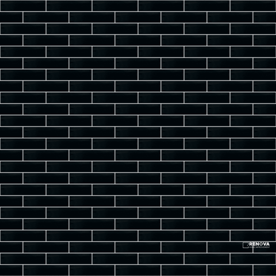 CROSSVILLE GLASS BLOX BLACK MAGIC 1/2X2 MOSAIC .9385 SF/SHT