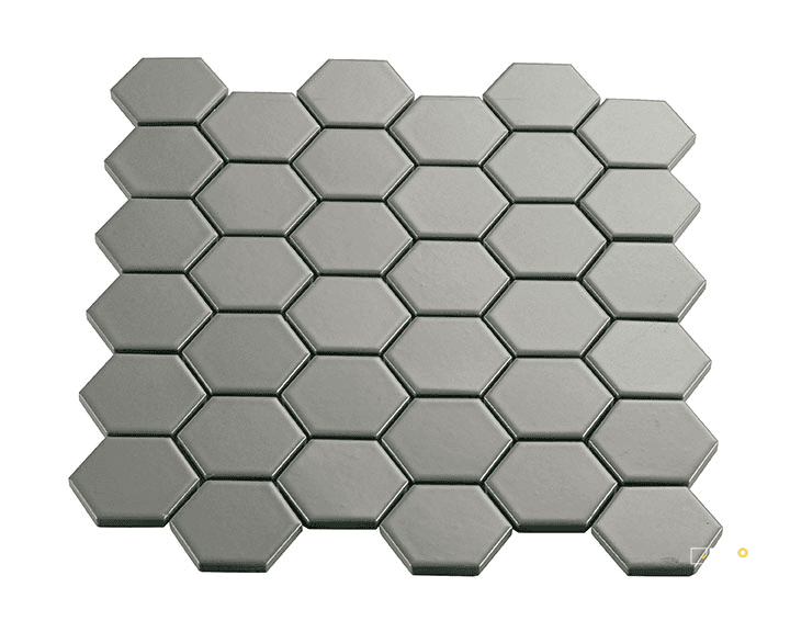 CROSSVILLE MULTIPLIER GREY 2X2 HEXAGON MOSAIC MATTE .84 SF/SHT