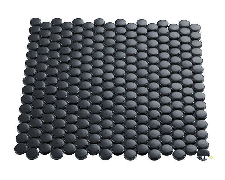 CROSSVILLE MULTIPLIER DARK GREY 3/4 PENNY ROUND MOSAIC MATTE 1 SF/SHT