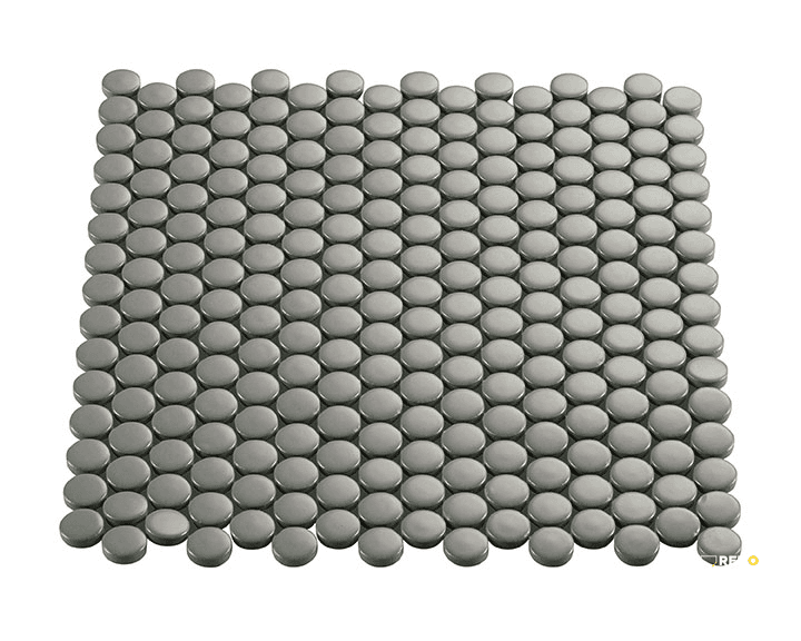 CROSSVILLE MULTIPLIER GREY 3/4 PENNY ROUND MOSAIC MATTE 1 SF/SHT