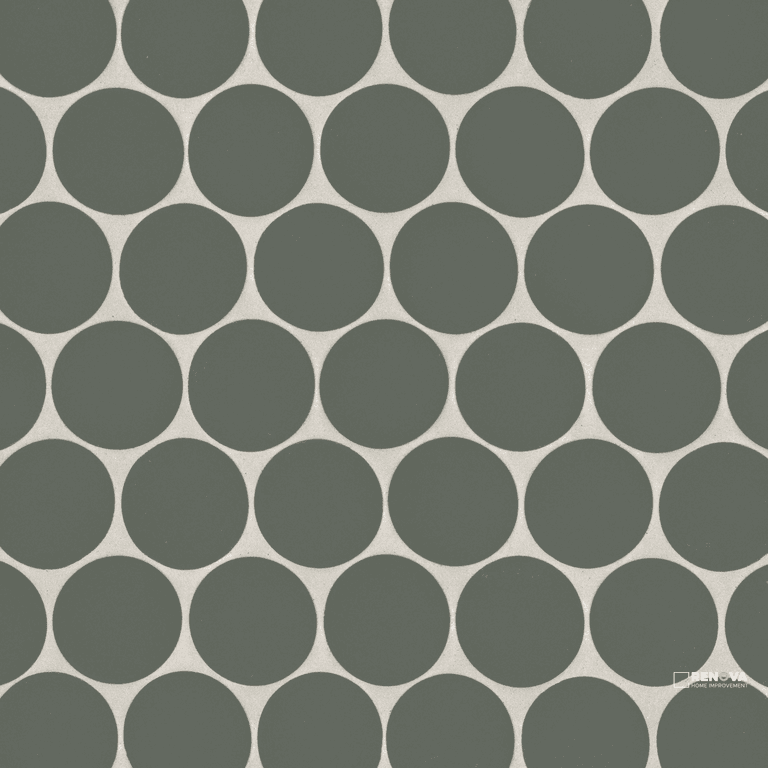 MAKOTO MATTE ROUND MOSAIC 2" - 10" X 10"