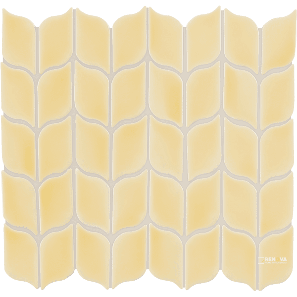 CROSSVILLE HANDWRITTEN BRIGHTS GOLD LEAF LEAF MOSAIC GLOSS .875 SF/SHT