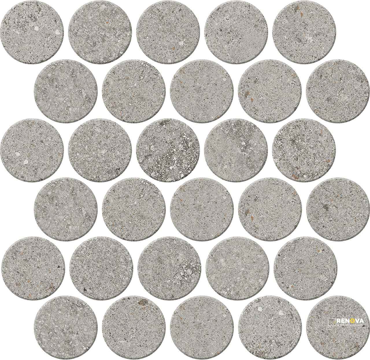CROSSVILLE TRAJECTORY DIRECTION 2-1/2 CIRCLE MOSAIC UNPOLISHED 1.10 SF/SHT