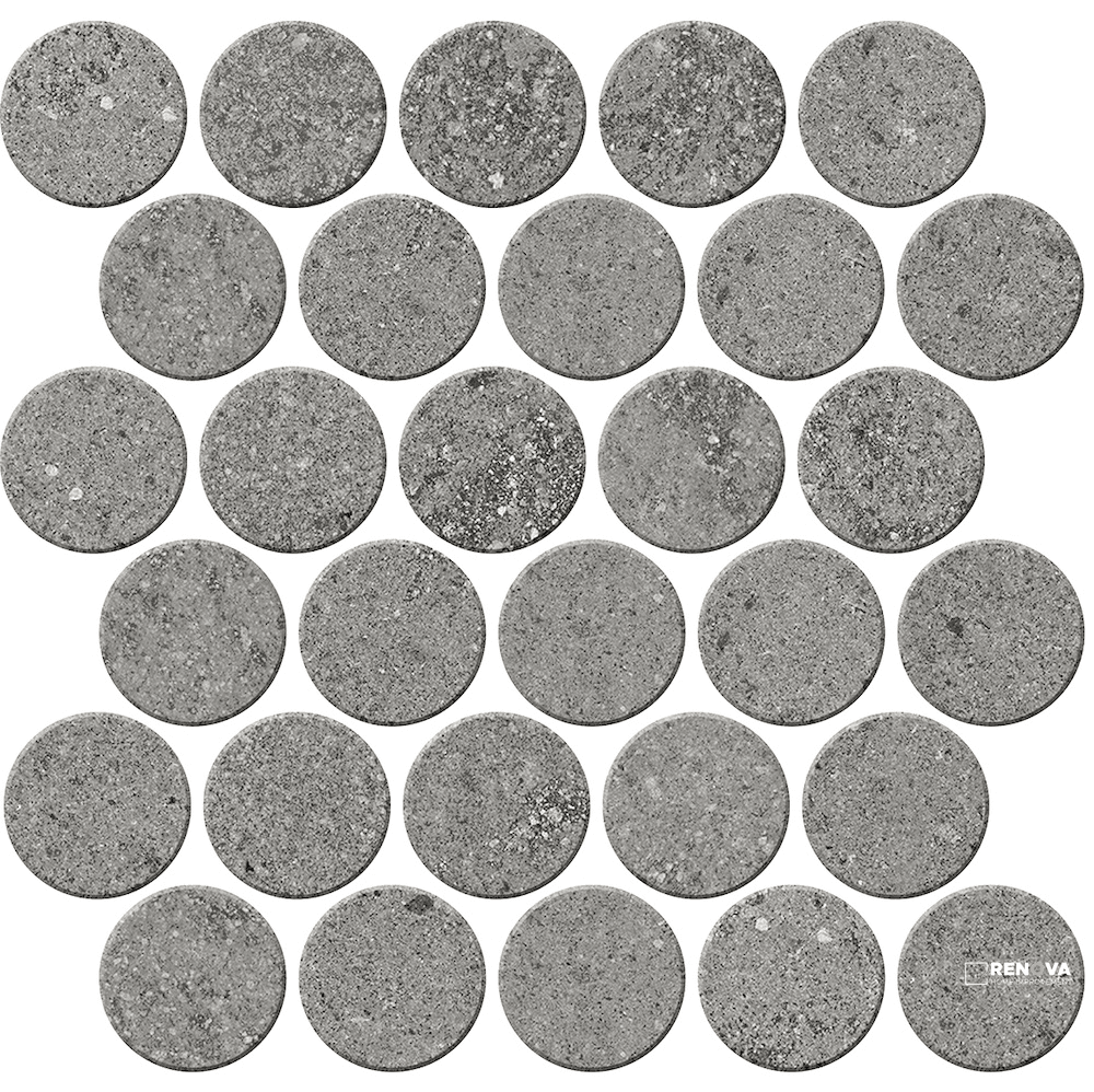 CROSSVILLE TRAJECTORY FLIGHT 2-1/2 CIRCLE MOSAIC UNPOLISHED 1.10 SF/SHT