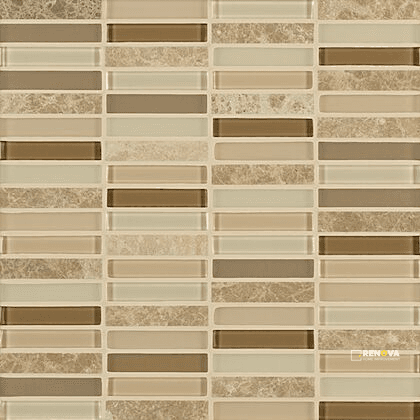 CROSSVILLE EBB AND FLOW ROCKS AND MINERALS 1/2X3 STACKED MOSAIC .9588 SF/SHT