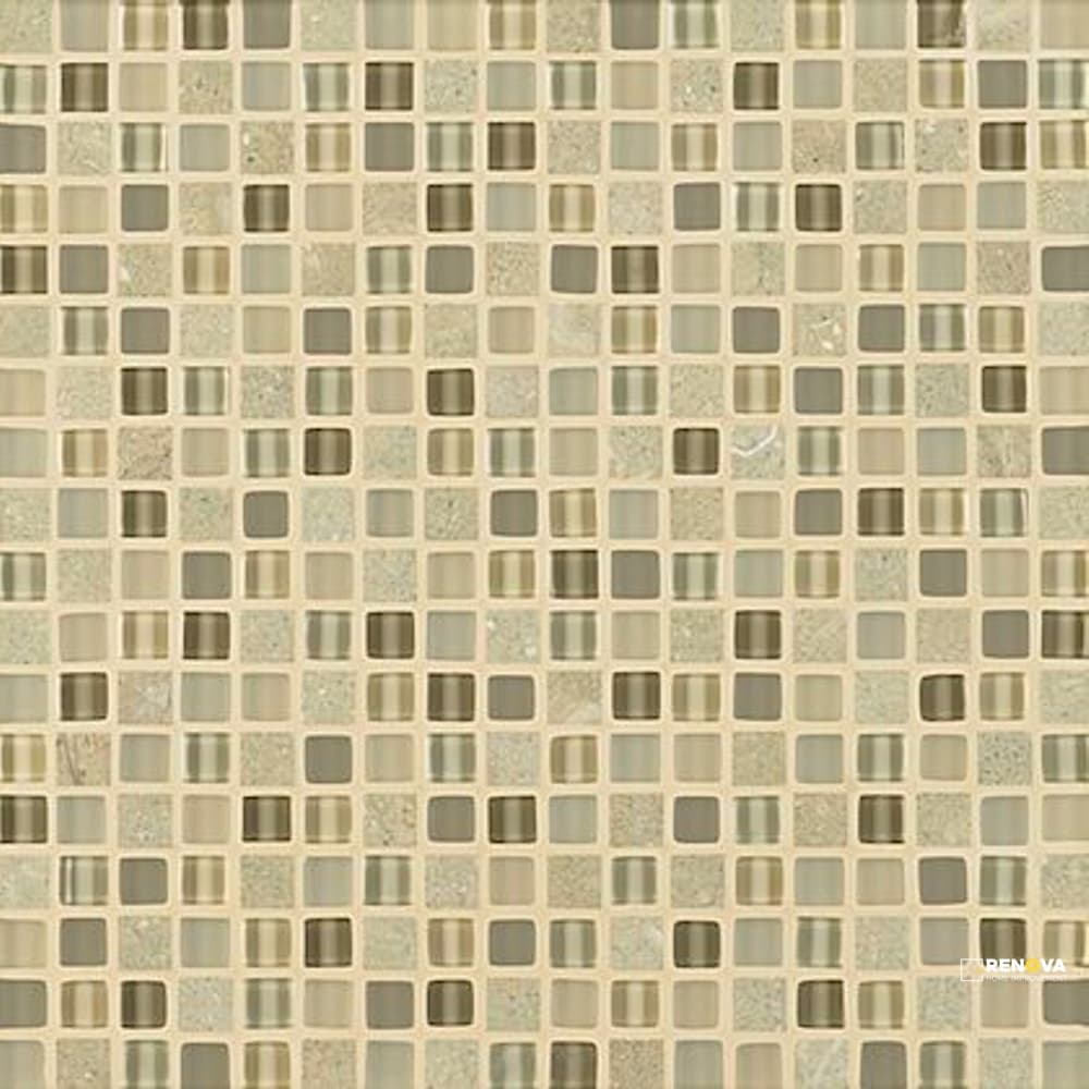 CROSSVILLE EBB AND FLOW STICKS AND STONES 1/2X1/2 MOSAIC .9588 SF/SHT