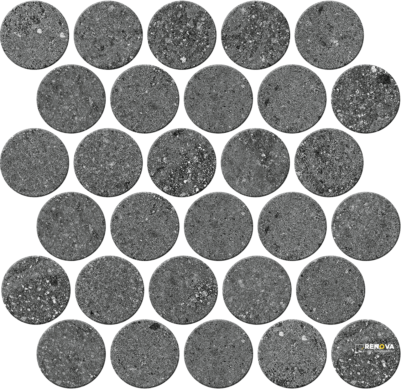 CROSSVILLE TRAJECTORY FLOW 2-1/2 CIRCLE MOSAIC UNPOLISHED 1.10 SF/SHT