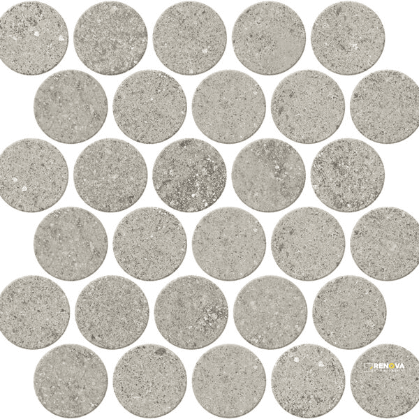 CROSSVILLE TRAJECTORY PATH 2-1/2 CIRCLE MOSAIC UNPOLISHED 1.10 SF/SHT