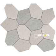 CROSSVILLE CIVILIZATION LIGHT BLEND POLYGON MOSAIC UNPOLISHED 1.07 SF/SHT