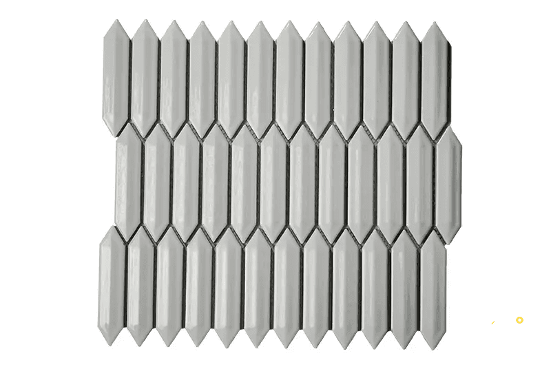 CC MOSAICS PLUS BRIGHT WHITE 3D PICKETS MOSAIC