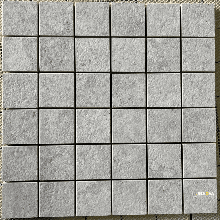 BEAT WHITE SQUARE MOSAIC 2" X 2"