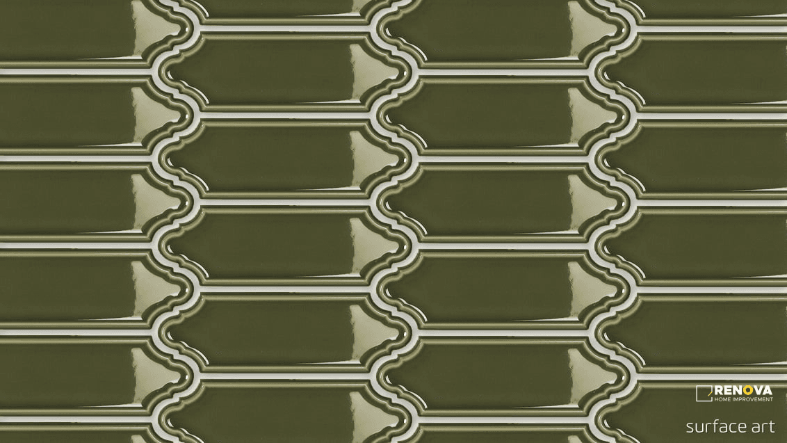BAROQUE GLOSSY WALL ELONGATED ARABESQUE 2X6