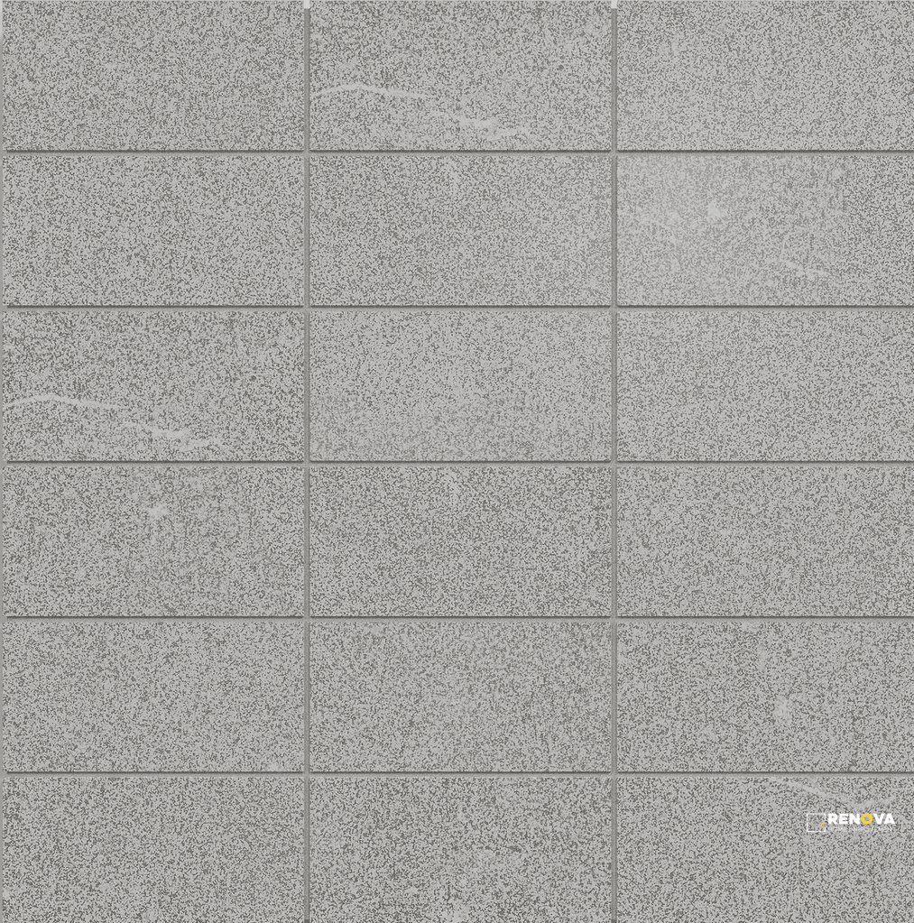 CROSSVILLE SOCIALE AUGUSTUS GREY 2X4 STACKED MOSAIC FEATHER SOFT .97 SF/SHT