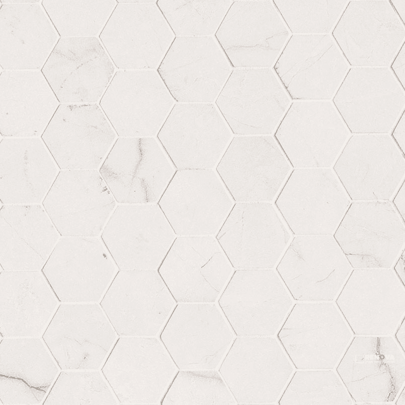 BRIGHTON GREY 2X2 HEXAGON MATTE MOSAIC ( 7.36 SF PER BOX )