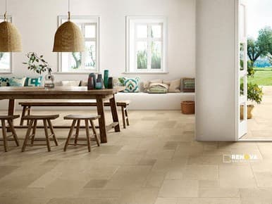 CERDOMUS PIETRA DI OSTUNI SABBIA 8X8 FIELD NATURAL ANTIQUE EDGE