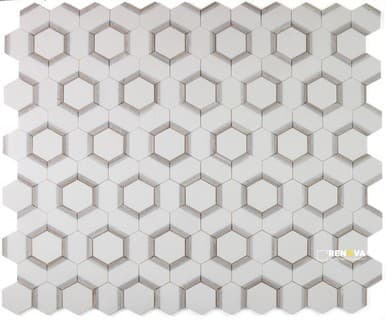 HEXAGON ROYAL SKY MOSAIC 12" X 13.75"