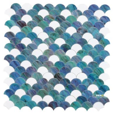 NEWPORT SCALE OCEAN MOSAIC 9.5" X 9.75"