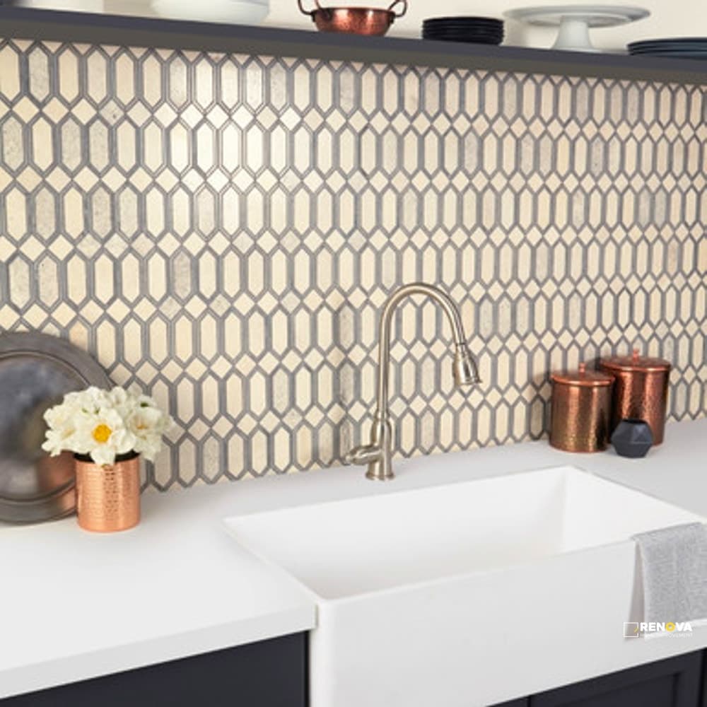 CASTELLINA STONE MOSAICS POLISHED HARLEQUIN - 13X12 STRAIGHT EDGE